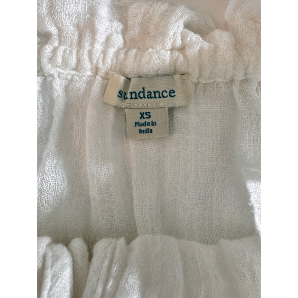 Sundance Artists Dream Top Sheer Relaxed Fit Ruffle Tassel Beachy‎ Flowy Size XS - Picture 6 of 7